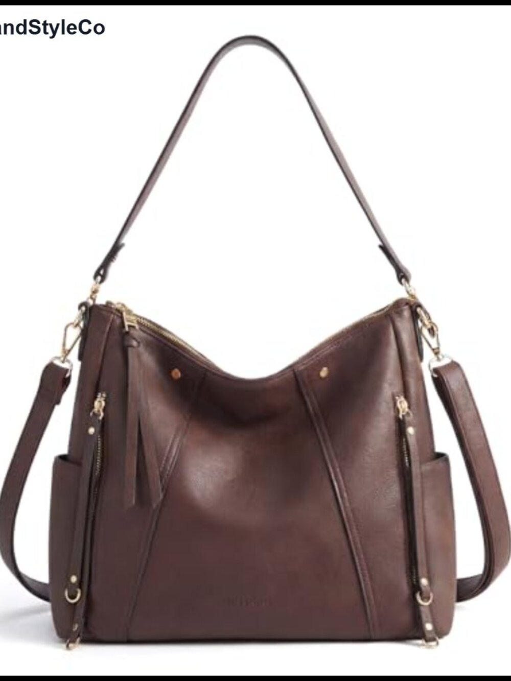 Faux Leather Hobo Bag for Women Large Capacity Crossbody Purse Shoulder Tote